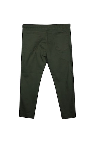 Erkek 118 -156 Kilo Arası İçin Uygun Lastikli Paça Bağcıklı Battal Boy Gabardin Pantolon Haki Haki