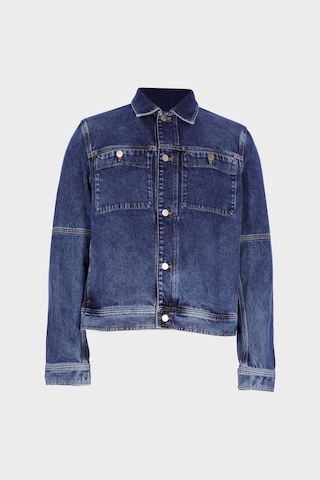 Orta Mavi Regular Fit Cepli Jean Ceket C 4553-114 Mavi