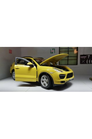 Burago Porsche Cayenne Turbo 1/24 Sarı Model Araba