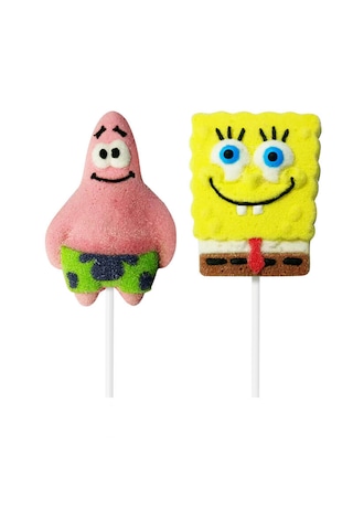 Relkon Orjinal Lisanslı Sponge Bob Square Pants Marshmallow Lolipop 45 Gr X 1 Adet