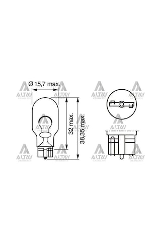 Ampül Eco 12v Büyük Dipsiz 16w - W16w Sinyal Ve Fren Ampülü Dipsiz 67 Oem No:1987302821