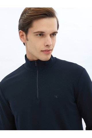 Kip Lacivert Dik Yaka Sweatshırt 631436 Lacivert