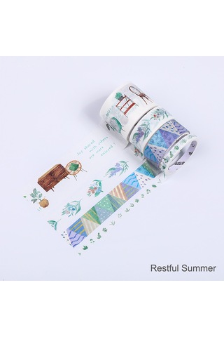 Springsun Washi Tape Set - 4 Rulo 30/15/5mm Dekoratif Maskeleme Bandı Ve Çıkartmalar - El Sanatları, Dıy, Scrapbooking, Günlük/ajanda, Hobi Hediyesi
