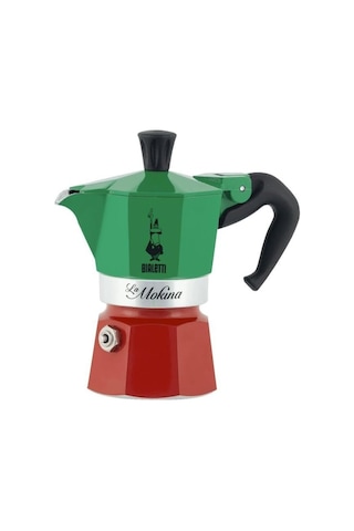 - Moka Express Italia: 1 Cup Ocak Üstü Espresso Pişirici - 40ml - Karma Renk - Alüminyum Gövde - Patentli Güvenlik Valfi - Tüm Ocak Türleri İçin Uygundur İndüksiyon Hariç