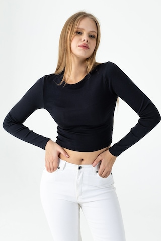 Giysa Kadın Bisiklet Yaka Pamuklu Basic Body Siyah - Mw0000832 Siyah