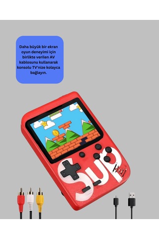 Taşınabilir Şarjlı El Oyun Konsolu 400 Oyunlu