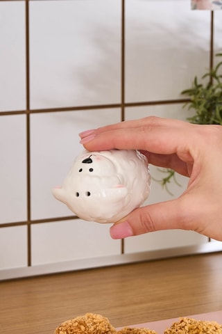 Karaca Sheepy Tuzluk Ve Biberlik Beyaz 8x4,4 Cm Beyaz