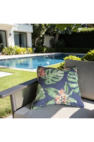 Kırlent Yastık Minder Yaprak Desen 2 Adet 35x35 35 x 35