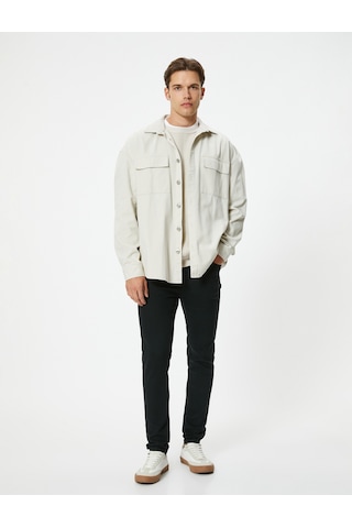 Koton Skinny Fit Kot Pantolon - Michael Jean Siyah 5wam40031nd Siyah