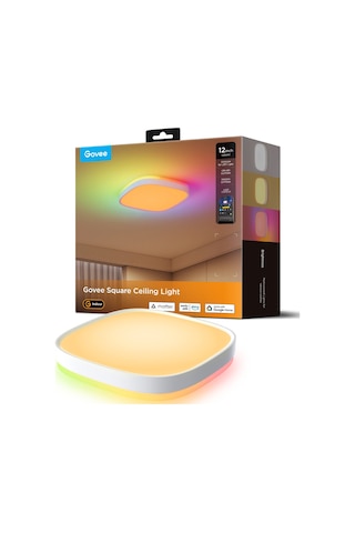 Govee Rgbww + Rgbıc Kare Akıllı Tavan Armatürü 12 İnç H80a4c01 RGB