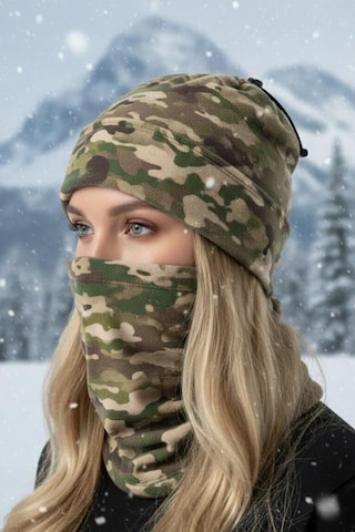 Single Sword 2 Li Set Unisex Kışlık Polar Boyunluk & Bere Olan Çok Amaçlı Soğuk Hava Korumasıı 0//multicam Çok Renkli