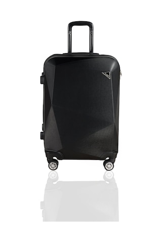 Polo&Sky Elmas Model Siyah Renk Orta Boy Valiz Bavul Siyah