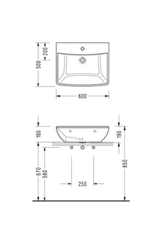 Serel Tezgah Üstü Lavabo 50x60 Cm - 2045tds110h Diğer