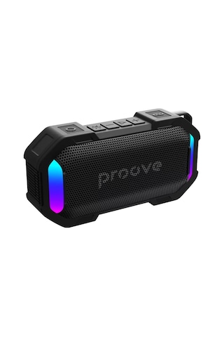 Proove Black Rock 10w Taşınabilir Bluetooth Hoparlör Tws & Rgb Işıklı Ipx7 Su Geçirmez Manyetik Mıknatıslı