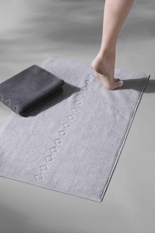 Oscuro X Bathmat Space - Ekstra Yumusak, Modern %100 Pamuk 50X75C Gri