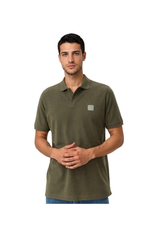 Arma Ar-ma Erkek Polo Yaka Tişört Baskisiz Basic Örme Kumaş Regular Fit %100 Pamuk 30/1 Çift Toplama Penye Pike Y31374358002 Haki-h1
