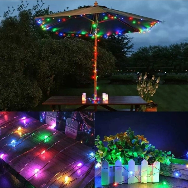 Tongxida 100 Adet Güneş Enerjili Led Bahçe Işığı - 8 Modlu, Su Geçirmez 112 Karakterli