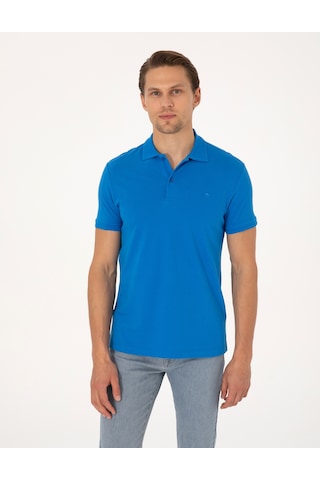 Pierre Cardin Erkek Saks Tişört Basic 50325323-vr045 Saks