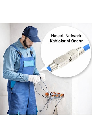 Cat7 Cat6 Cat6a Rj45 Kablo Birleştirici Ağ Kablosu Uzatma Aparatı
