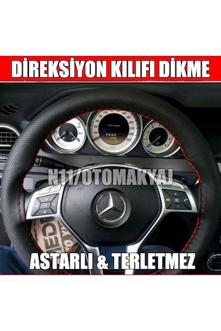 Mercedes C Serisi W204 Oto Direksiyon Kılıfı Dikme