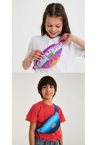 Coral High Sarı Yeşil Pembe Valiz Seti - Kız Çocuk Seyahat Ve Tatil - Çocuk Valizi Ve Bel Çantası Seti Çok Renkli