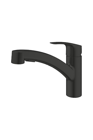 Grohe 303052431 Eurosmart Tek Kumandalı Spiralli Eviye Bataryası Siyah