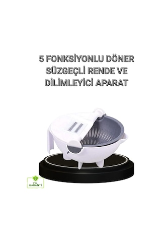 Çok Fonksiyonlu Döner Rende Süzgeç Hazneli Ergonomik Sebze Doğrayıcı Çok Renkli