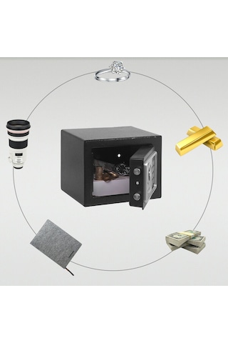 Elektronik Şifreli Para Kasası Çelik Otel Tipi Para Kasası 3Mm