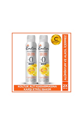 Serum Boost Cilt Tonu Eşitleyici Kadın Sprey Deodorant Alüminyum&alkol İçermez 2x150 Ml