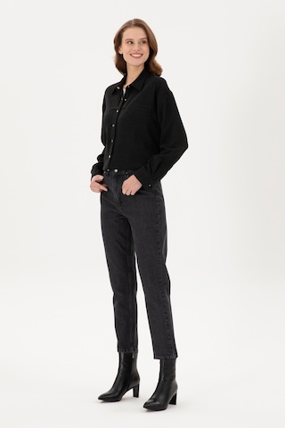 U.S. Polo Assn. Kadın Siyah Mom High Waist Fit Jean Pantolon 50295350-DN0027