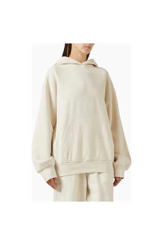 Represent Boyfriend Hoodie, Premium Brushed Fleece Kapüşonlu Sweatshirt Krem