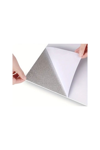 6 Adet Yapışkanlı Beyaz Mermer Desenli Sticker Dekoratif Duvar Ve Mobilya Kaplama 30x30 Cm