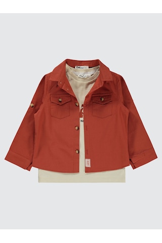 Civil Boys Erkek Çocuk Tişörtlü Gömlek 2-5 Yaş Koyu Bakır Koyu Bakır