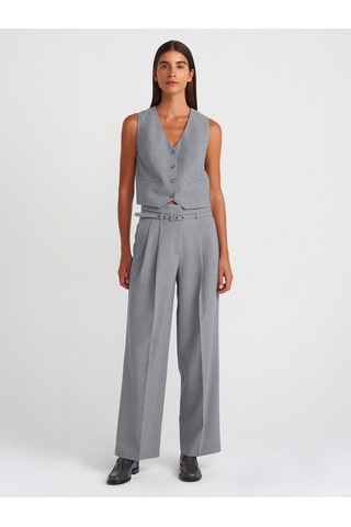 Dilvin 60562 Kısa Özel Dikim Yelek-açık Gri Açık Gri