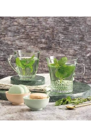 Paşabahçe 55703 Kuvars Kulplu Çay-Kahve Kupası 250 cc -6 Adet