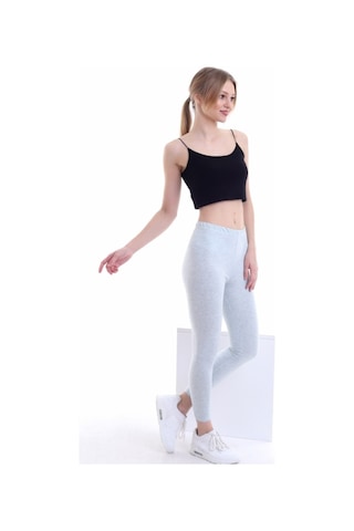 Self Clothing Kadın Flamlı Su Yeşili Penye Kumaş Tayt Yüksek Bel Slf1291Yeşil
