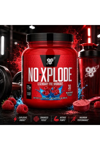 Bsn N.o.-xplode Legendary Preworkout Blue Raz 555 G