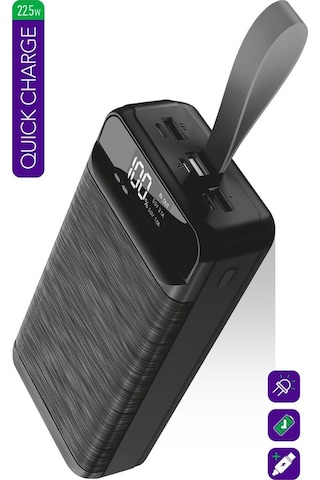Powerway QC30 Siyah PD 22.5W 30.000 mAh Hızlı Şarj Powerbank