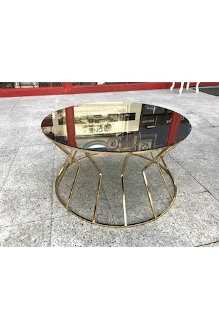 Brc Cadde Orta Sehpa Model 1054 Metal Transmisyon Çelik Gold Renk