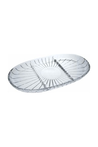 Paşabahçe 54903 Elegant Bölmeli Tabak 16x28cm Şeffaf