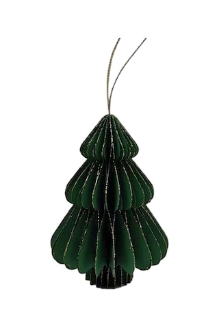 Karaca Home New Year Yılbaşı Çam Ağacı Şekilli 3 Adet Ağaç Süsü 9,5x15 Cm