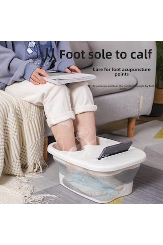 Yifomall Ev İçin Derin Kollu Katlanabilir Plastik Ayak Banyosu - Taşınabilir Masaj Ve Duş Havuzu Fonksiyonu Diğer