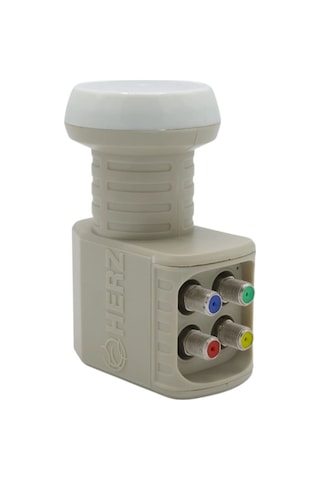 Herz Hr-904 Digital Ku-band Quad 4'lü Lnb Universal - Altın Uçlu 0.1db Chip