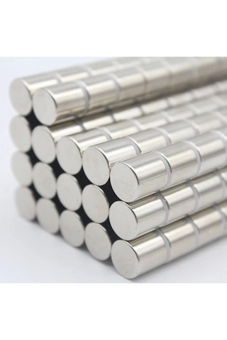 20 Adet 4x4 Mm Yuvarlak Neodyum Mıknatıs N35 Güçlü Magnet Nikel Kaplama