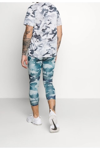 Nike Pro 3/4 Camo Printed Erkek Compression Tayt Spor Erkek Tayt Cz1229-019 Yeşil