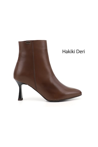 Gönderir Gönderi R Kadın Kahve Antik Fermuarlı Sivri Burun Hakiki Deri Bot Gkzb13453460