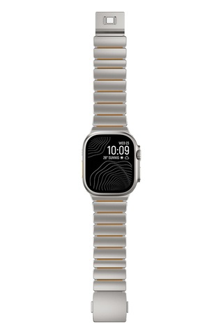 Watch 7 45mm Omsy Krd-152 Titanyum Silikon Kordon - Siyah-yeşil