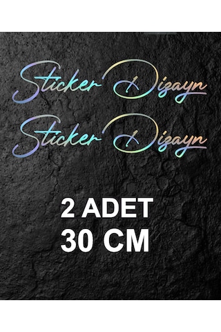 Kişiye Özel Yazı Sticker, Ad Soyad Sticker, İsim Soyisim Sticker, Araba Oto Motosiklet Sticker 02513 30 Cm
