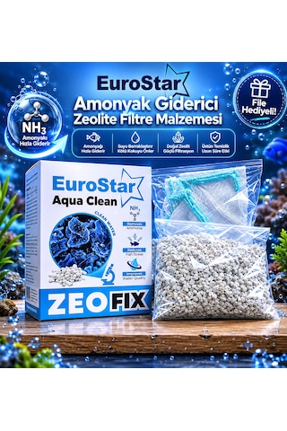 Eurostar Amonyak Giderici Zeolite Filtre Malzemesi 500 Ml - File Hediyeli - Su Berraklaştırıcı - Üstün Temizlik Gücü