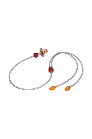 Teltree Kamp Stoku Ve Gaz Çifti Bağlantı Hortumu, Dışarıda Pişirme İçin Güvenli Ve Esnek, Çelik Dokuma, 1-2 Adet Seçeneği Gümüş